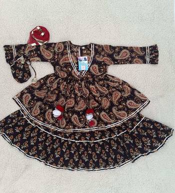 Black block print lehenga 5