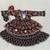 Black block print lehenga