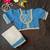 Blue block print lehenga