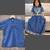 Blue block print lehenga