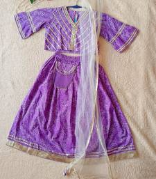 Lavender bandhej lehenga