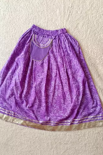 Lavender bandhej lehenga