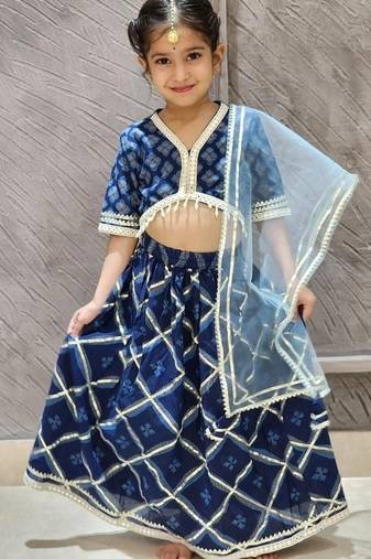 Blue jaal butta lehenga
