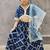 Blue jaal butta lehenga