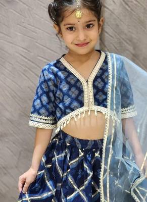 Blue jaal butta lehenga 2