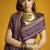 Brown silk blend handloom weaving festival wear saree