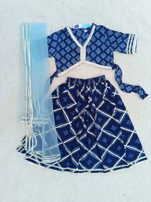 Blue jaal butta lehenga 3