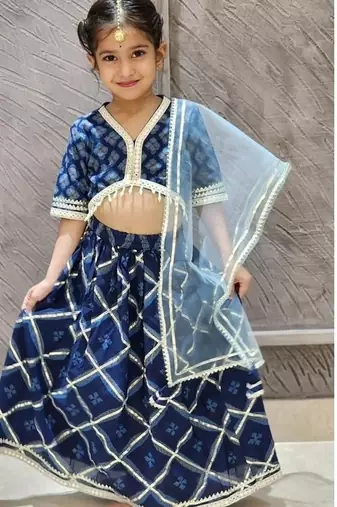 Blue jaal butta lehenga