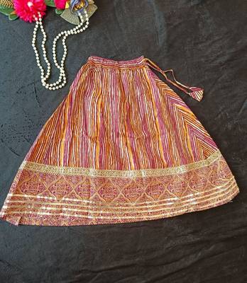 Pink ajrakh lehenga choli 4