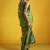 Green silk blend handloom weaving festival wear saree