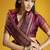 Orange silk blend handloom weaving festival wear saree