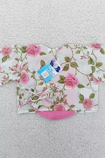 Pink rose print lehenga