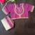 Purple block print lehenga