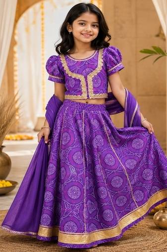 Purple lehenga choli set