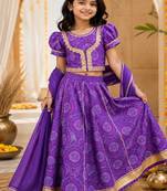 Purple lehenga choli set