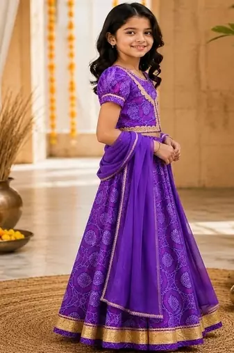 Purple lehenga choli set