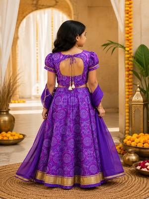 Purple lehenga choli set 3