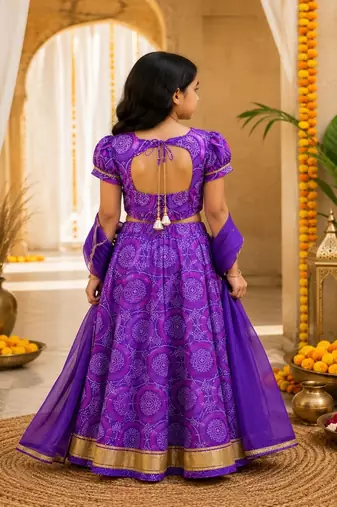 Purple lehenga choli set