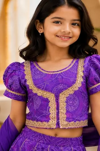 Purple lehenga choli set