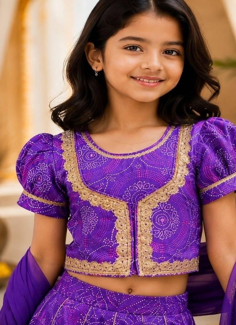 Purple lehenga choli set