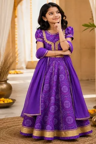 Purple lehenga choli set