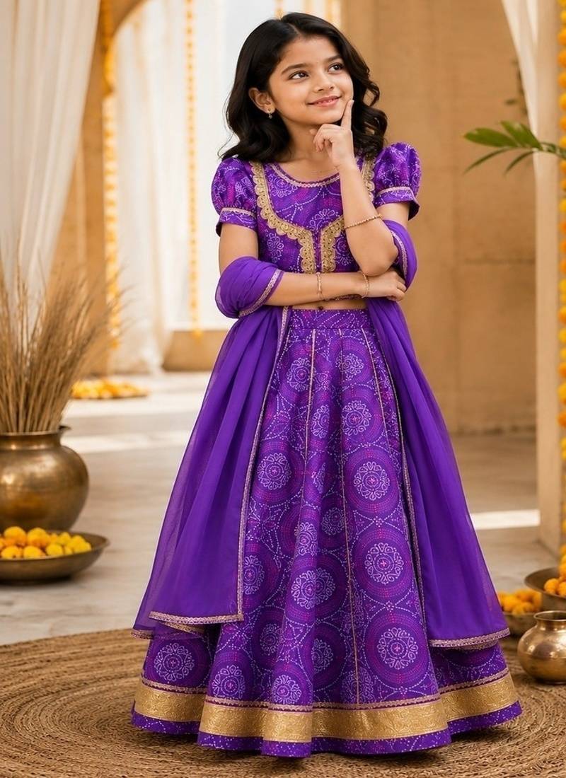 Purple lehenga choli set