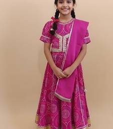 Pink bandhej lehenga choli