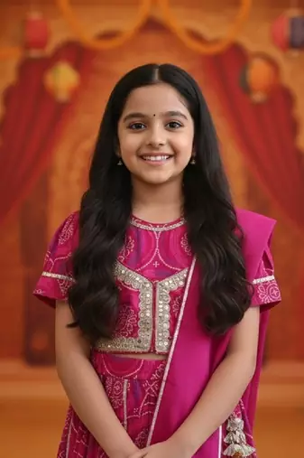 Pink bandhej lehenga choli
