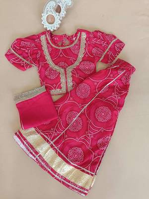 Purple bandhej lehenga 4