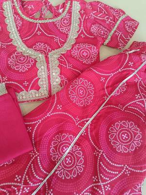 Purple bandhej lehenga 5