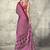 Magenta satin ajrakh printed casual wear saree