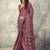Red modal satin ajrakh printed casual wear saree
