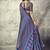 Navy blue modal satin ajrakh printed casual wear saree