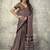 Black modal satin ajrakh printed casual wear saree