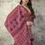 Red modal satin ajrakh printed casual wear saree