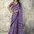 Blue modal satin ajrakh printed casual wear saree