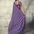 Blue modal satin ajrakh printed casual wear saree