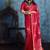Blood red pure satin with handloom weaving silk blend saree festival wear saree