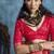 Blood red pure satin with handloom weaving silk blend saree festival wear saree