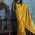 Golden pure satin with handloom weaving silk blend saree festival wear saree