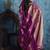 Magenta pure satin with handloom weaving silk blend saree festival wear saree