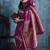 Magenta pure satin with handloom weaving silk blend saree festival wear saree
