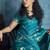 Teal blue pure satin with handloom weaving silk blend saree festival wear saree
