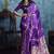 Purple pure satin with handloom weaving silk blend saree festival wear saree