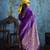Purple pure satin with handloom weaving silk blend saree festival wear saree