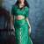 Peacock green pure satin with handloom weaving silk blend saree festival wear saree