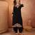  women floral embroidered regular thread work  cotton kurta with palazzos & with dupatta