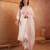  women ethnic motifs embroidered regular thread work  cotton kurta with palazzos & with dupatta
