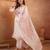  women ethnic motifs embroidered regular thread work  cotton kurta with palazzos & with dupatta