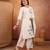  women floral embroidered regular  cotton kurta with palazzos & with dupatta